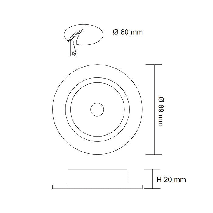 Buy Recessed LED Downlights Australia Anova Recessed LED Downlight 12V DC 4W White Aluminium 4000K - S9105CW/WH