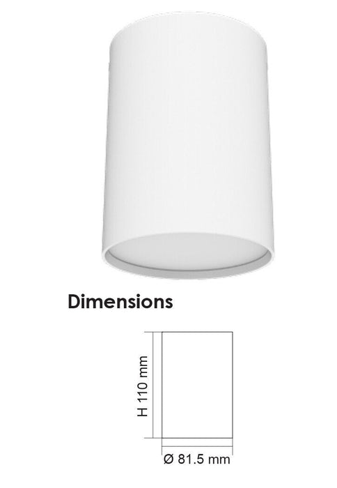 Buy Surface Mounted Downlights Australia TRADEGEM S9141TCSM Dimmable Surface Mounted LED Downlight White 9W TRI Colour - S9141TC/WH/SM