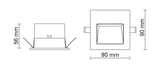 Buy Step Lights Australia AMBIENCE S9312 Recessed LED Step Light White 240V 1.2W 3000K - S9312