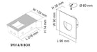 Buy Step Lights Australia DARHAM SQUARE S9316 Recessed LED Step Light Anodised Silver 12V 1.5W 3000K - S9316 ALU