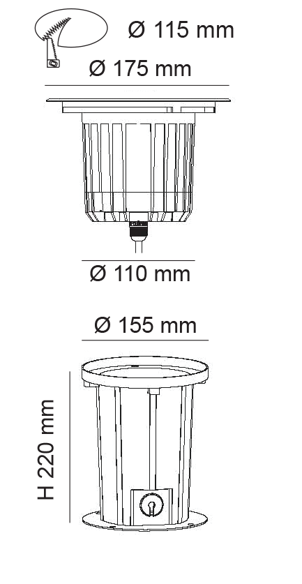 Buy Inground Lights Australia GEO S9343 240V Inground LED Light Stainless Steel 13W 4000K IP67 - S9343CW