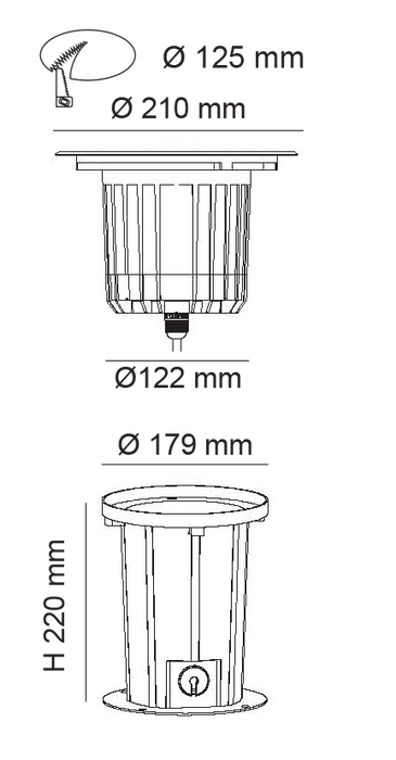 Buy Inground Lights Australia GEO S9344 240V Inground LED Light Stainless Steel 20W 3000K IP67 - S9344WW