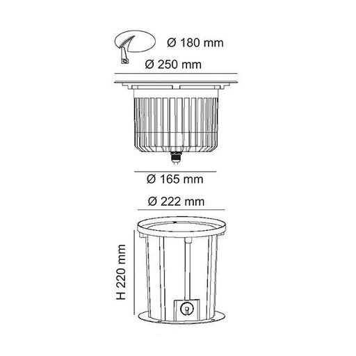 Buy Inground Lights Australia GEO S9345 240V Inground LED Light Stainless Steel 32W 3000K IP67 - S9345WW