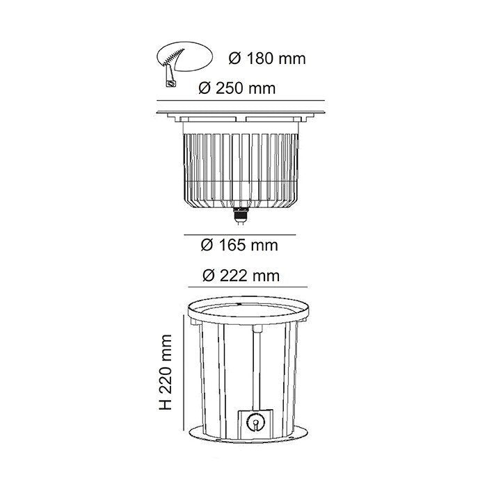 Buy Inground Lights Australia GEO S9345 240V Inground LED Light Stainless Steel 32W 3000K IP67 - S9345WW