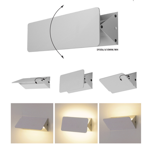Buy Wall Sconce Australia UD S9356 Adjustable Surface Mounted LED Wall Light White 3W 3000K - S9356/160WW/WH