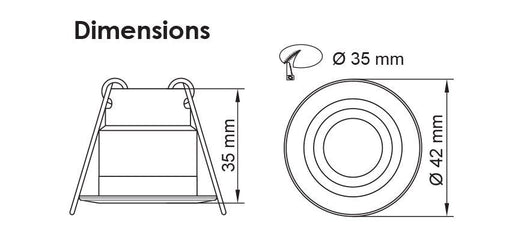 Buy Recessed Downlights Australia STAR SPOT S9361 Round LED Downlight White 4W 4000K - S9361CW/WH