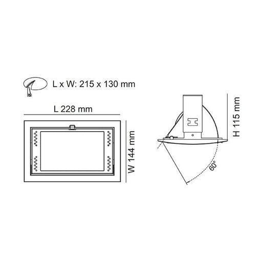 Buy Recessed Downlights Australia ALBANY S9514TC Recessed LED Rectangular Shop Light White 28W/36W TRI Colour - S9514TC WH