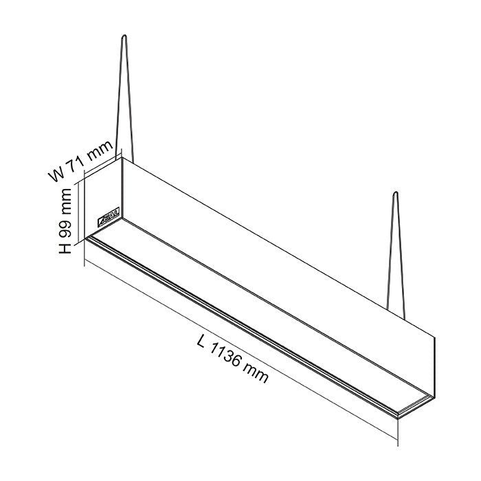 Buy LED Linear Lights Australia Titan LED Linear Light 40W Black Aluminium TRI Colour - S9776/40TC/BK