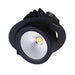 Buy Recessed Downlights Australia Scoop Round Recessed Downlight 13W Black Aluminium 5000K - 20452
