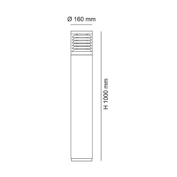 Buy Bollard Lights Australia BOLLARD SE7106 1 Light Bollard Light Black IP54 - SE7106BK/LGLS