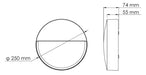 Buy LED Bunker Lights Australia COOPER II SE7182TC Round Eyelid LED Bunker Light Black 12W TRI Colour IP65 - SE7182TC/BK