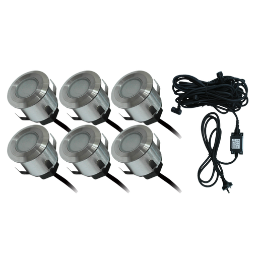 Buy Deck Lights Australia HAMPTONS SE8002 LED Deck Light Kit Stainless Steel 3000K IP67 - SE8002WW