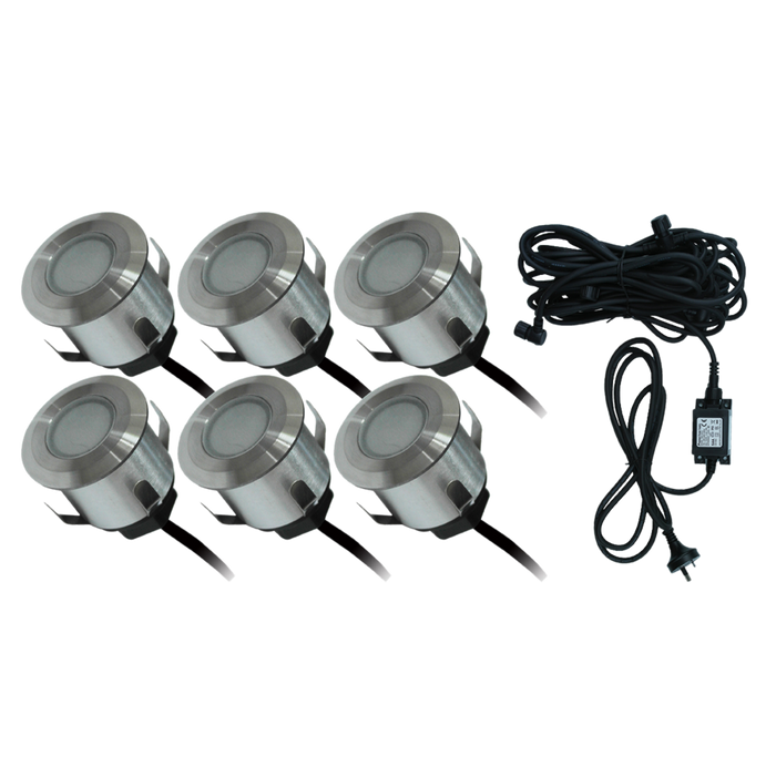 Buy Deck Lights Australia HAMPTONS SE8002 LED Deck Light Kit Stainless Steel 3000K IP67 - SE8002WW