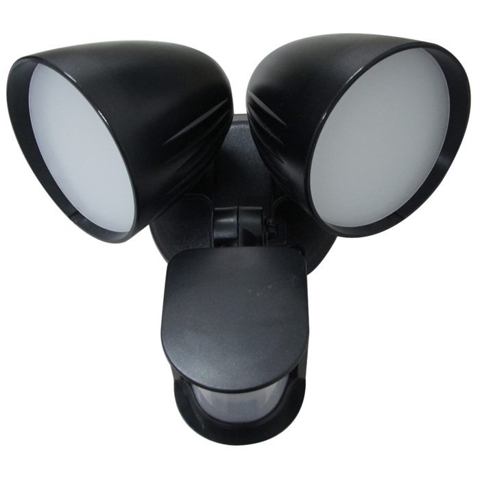 Buy Security Wall Lights Australia STARGEM II SES7060 2 Light LED Floodlight Black 2x10W 5000K IP54 - SES7060NDL/BK
