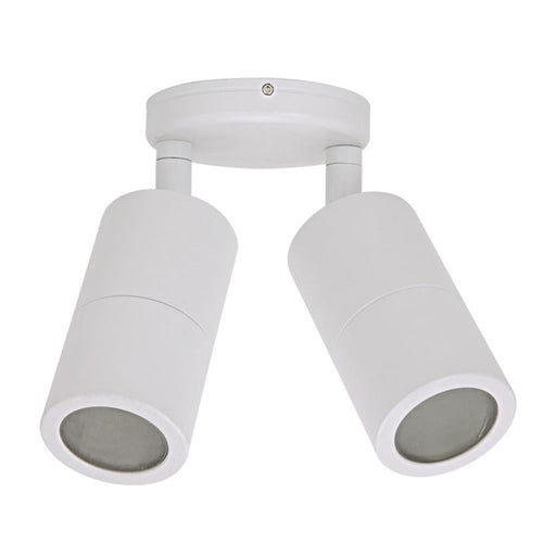 Buy Exterior Spotlights Australia Shadow Exterior Spot 2 Lights White Aluminium 3CCT - 49057