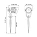 Buy Spike Lights Australia SL7266 12V Mini LED Spike Light 6W 3000K IP65 - SL7266WW/BK