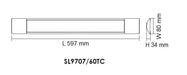 Buy LED Batten Lights Australia BLADE SL9707TC LED Batten 20W Tri Colour - SL9707/60TC
