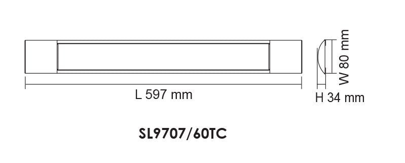 Buy LED Batten Lights Australia BLADE SL9707TC LED Batten 20W Tri Colour - SL9707/60TC