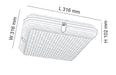 Buy LED Bunker Lights Australia MEMPHIS Square LED Bunker Light 22W 4000K IP65 - SL9719SQ