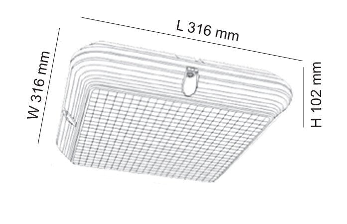 Buy LED Bunker Lights Australia MEMPHIS Square LED Bunker Light 22W 4000K IP65 - SL9719SQ