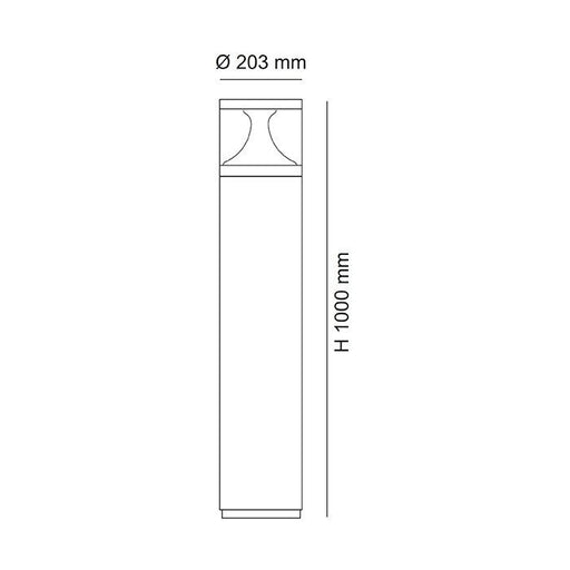 Buy Bollard Lights Australia BOLLARD SLA7102 LED Bollard Light Silver 18W 6000K IP54 - SLA7102SL