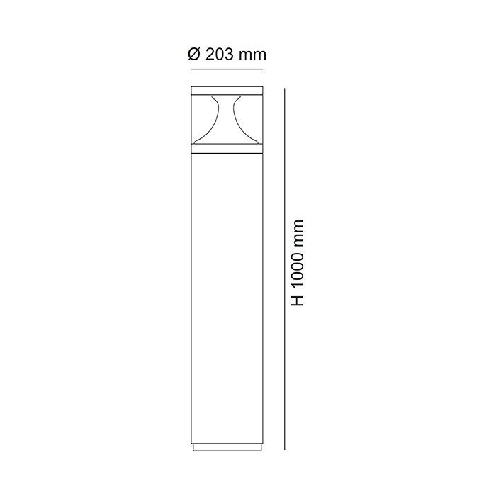 Buy Bollard Lights Australia BOLLARD SLA7102 LED Bollard Light Silver 18W 6000K IP54 - SLA7102SL