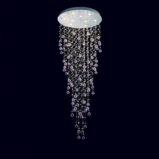 Buy Ceiling Crystals Australia Snowdrop Ceiling Crystal 9 Lights W660mm Chrome 5000K - 35017