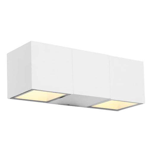 Buy Exterior Wall Lights Australia Solano Exterior Wall 2 Lights White Metal - SOLA2EWHT
