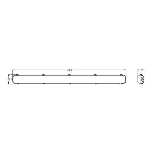 Buy Emergency LED Battens Australia SOL-ECO Emergency LED Batten 40W Grey Polycarbonate 3CCT - SL9725/40EM