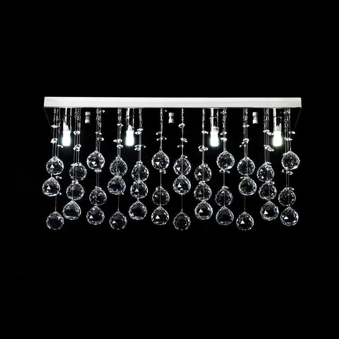 Buy Ceiling Crystals Australia Starlight Ceiling Crystal 4 Lights CTC W600mm Chrome 5000K - 35032