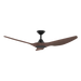 Buy DC Ceiling Fans With Light Australia Strike DC Ceiling Fan 60" Black LED Light Walnut ABS Polymer Blades - 60137