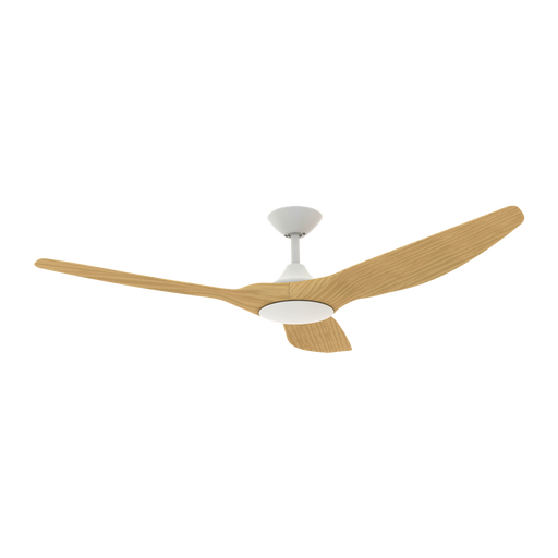 Buy DC Ceiling Fans With Light Australia Strike DC Ceiling Fan 60" White LED Light Oak ABS Polymer Blades - 60138