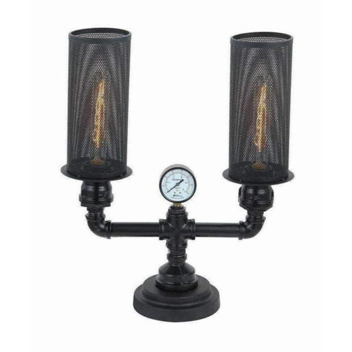 Buy Table Lamps Australia VENETO Black Iron 2 Light Table Lamp - VENETO-T2