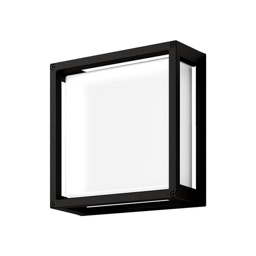 Buy Exterior Wall Lights Australia York Square Exterior Wall Light 12W Black Aluminium 5000K - 19655