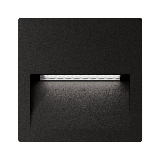 Buy Outdoor Step Lights Australia Zac Square Outdoor Step Light 12V Black Aluminium 5000K - 19779