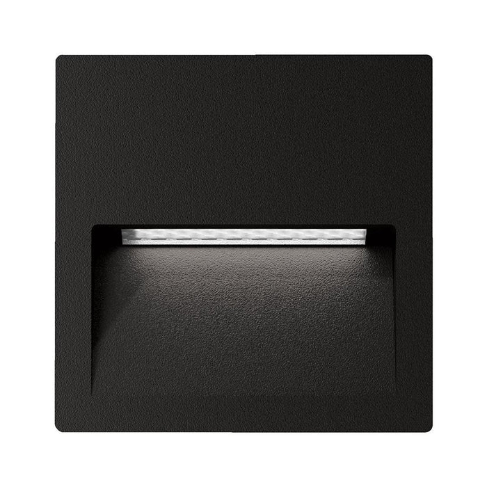 Buy Outdoor Step Lights Australia Zac Square Outdoor Step Light 12V Black Aluminium 3000K - 19778