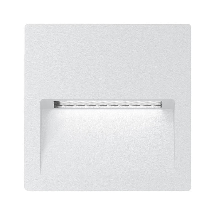 Buy Outdoor Step Lights Australia Zac Square Outdoor Step Light 12V White Aluminium 3000K - 19784