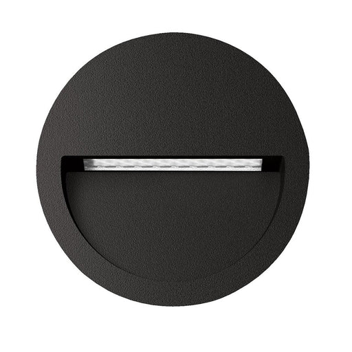 Buy Outdoor Step Lights Australia Zac Round Outdoor Step Light Black Aluminium 3000K - 19727