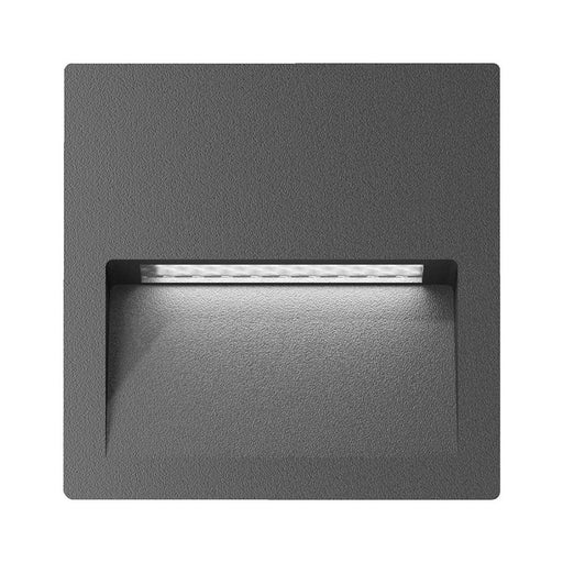 Buy Outdoor Step Lights Australia Zac Square Outdoor Step Light Dark Grey Aluminium 3000K - 19737