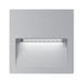 Buy Outdoor Step Lights Australia Zac Square Outdoor Step Light Silver Aluminium 5000K - 19740