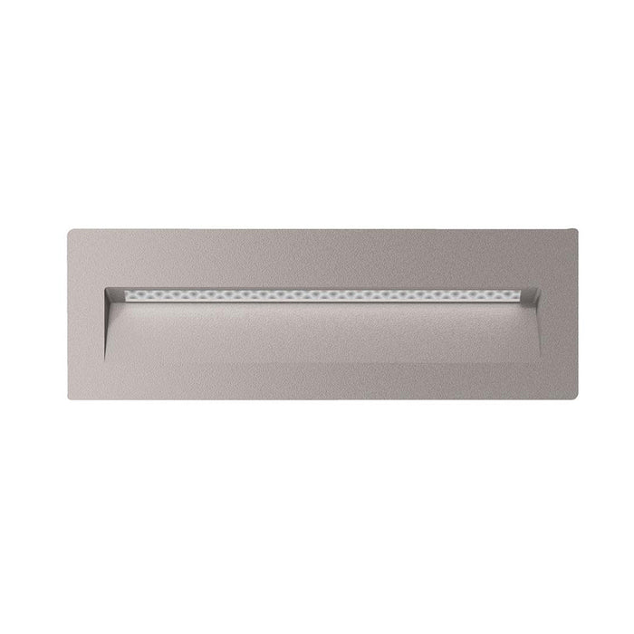 Buy Outdoor Step Lights Australia Zac Rectangular Outdoor Step Light Silver Aluminium 3000K - 19764