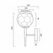 Buy Wall Sconce Australia Zaha 1 Light Wall Lamp Chrome & Crystal - ZAHA WB1-CHCR