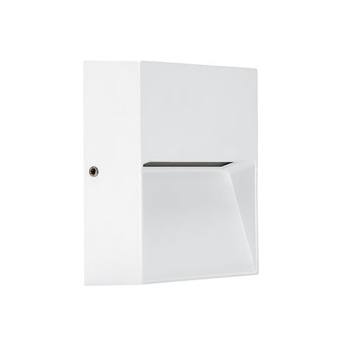 Buy Outdoor Step Lights Australia Zeke Square Outdoor Step Light White Aluminium 5000K - 19711