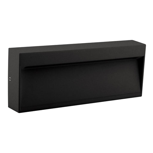 Buy Exterior Wall Lights Australia Zeke Rectangular Exterior Wall Light 8W Black Aluminium 3000K - 19542