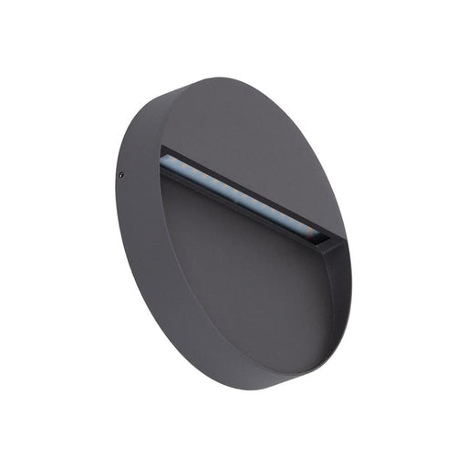 Buy Outdoor Step Lights Australia Zeke Round Outdoor Step Light 12V 9W  Dark Grey Aluminium 3000K - 19866