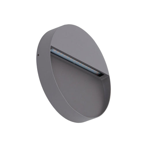 Buy Outdoor Step Lights Australia Zeke Round Outdoor Step Light 12V 9W Silver Aluminium 3000K - 19864