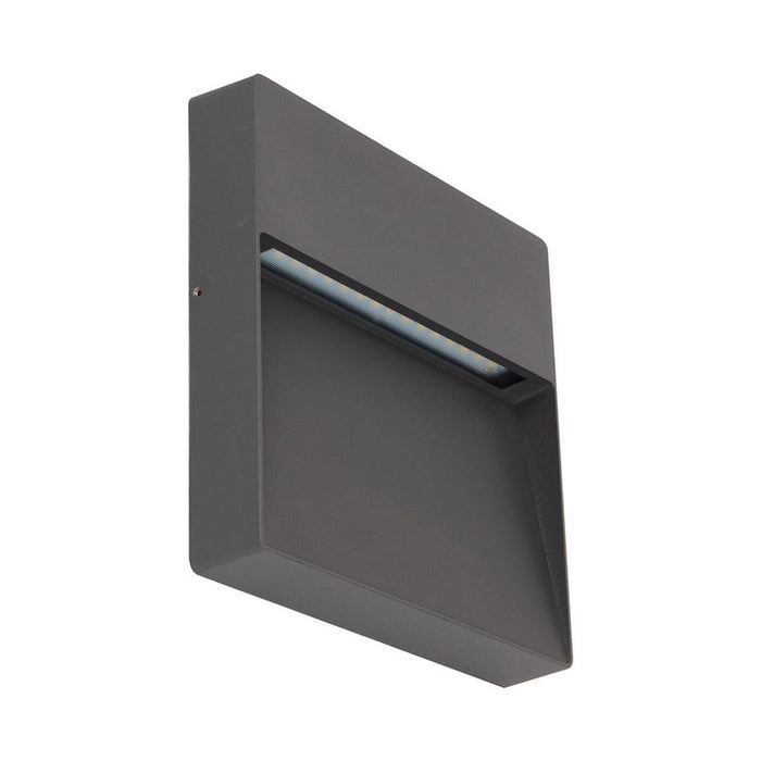 Buy Outdoor Step Lights Australia Zeke Square Outdoor Step Light 12V 9W Dark Grey Aluminium 5000K - 19875