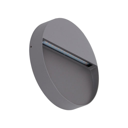 Buy Outdoor Step Lights Australia Zeke Round Outdoor Step Light Silver Aluminium 3000K - 19486