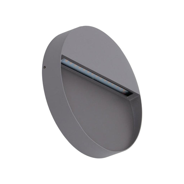 Buy Outdoor Step Lights Australia Zeke Round Outdoor Step Light Silver Aluminium 5000K - 19487