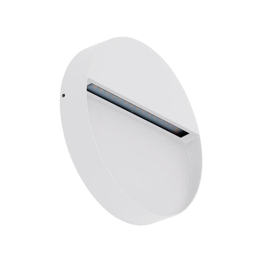 Buy Outdoor Step Lights Australia Zeke Round Outdoor Step Light White Aluminium 5000K - 19507